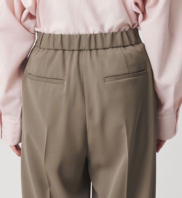 BEAUTY&YOUTH UNITED ARROWS「【WEB限定 Wardrobe DAILY MINIMAL】ダブルクロス タックワイドストレートパンツ -ウォッシャブル-」|スラックス|