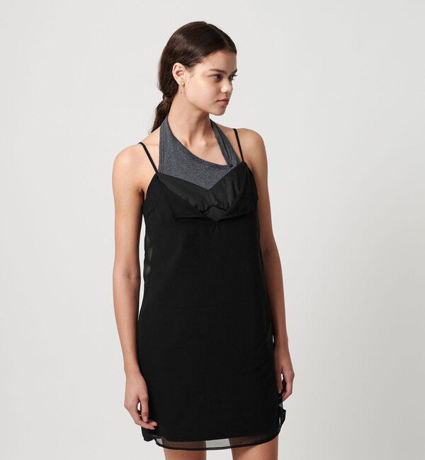 ATTISESSION「＜ATTISESSION＞レイヤード ミニ ワンピース　」|ワンピース|BLACK