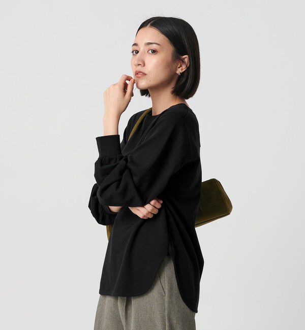 BEAUTY&YOUTH UNITED ARROWS「ポンチ ラウンドヘム カットソー」|Tシャツ・カットソー|BLACK