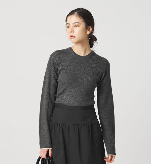 BEAUTY&YOUTH UNITED ARROWS「リブライン ニットプルオーバー ウォッシャブル」|ニット・セーター|