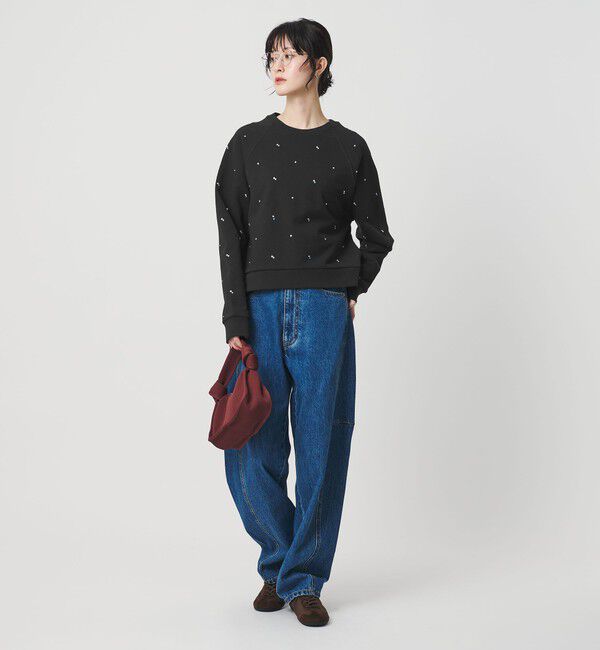 BEAUTY&YOUTH UNITED ARROWS「コットン裏毛 ラインストーン スウェットプルオーバー」|スウェット・ジャージ|