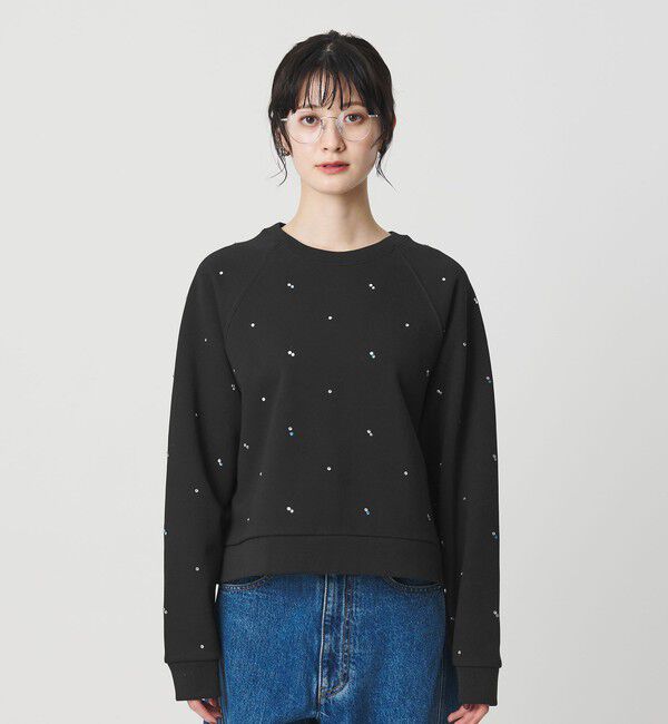 BEAUTY&YOUTH UNITED ARROWS「コットン裏毛 ラインストーン スウェットプルオーバー」|スウェット・ジャージ|