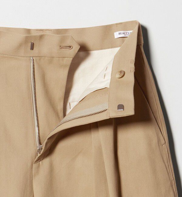 BEAUTY&YOUTH UNITED ARROWS「コットンチノ 2タック ワイドパンツ」|チノ|