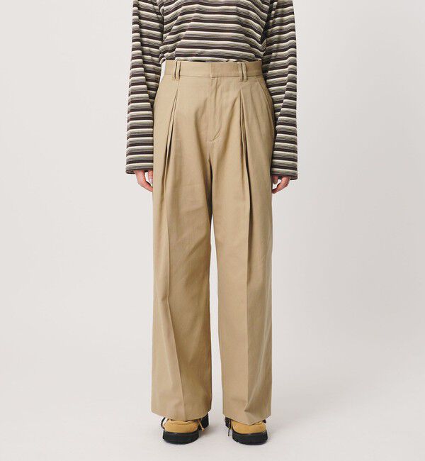 BEAUTY&YOUTH UNITED ARROWS「コットンチノ 2タック ワイドパンツ」|チノ|