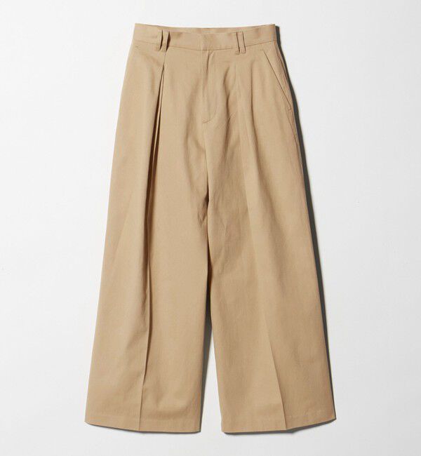 BEAUTY&YOUTH UNITED ARROWS「コットンチノ 2タック ワイドパンツ」|チノ|