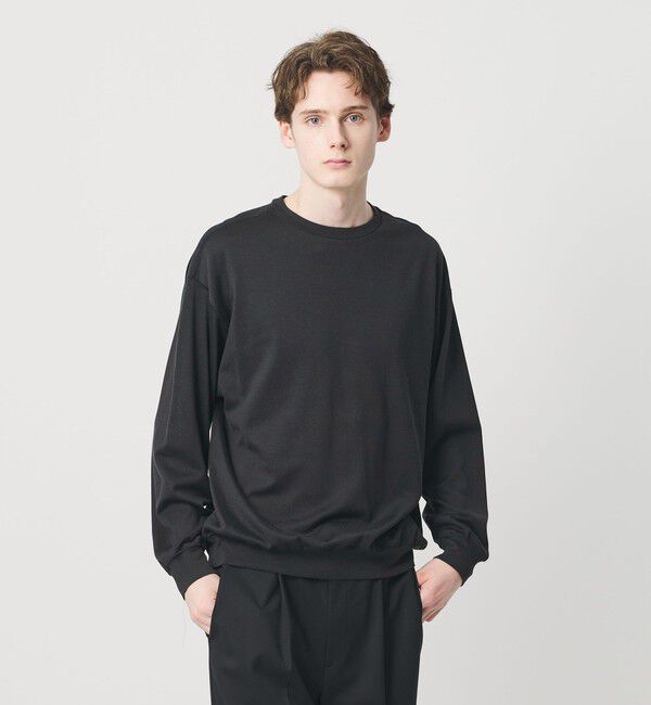 BEAUTY&YOUTH UNITED ARROWS「フィブリル ジャージー クルーネック ロングスリーブ カットソー」|Tシャツ・カットソー|DK.GRAY