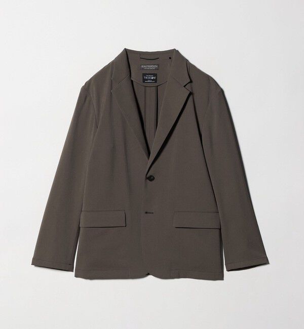BEAUTY&YOUTH UNITED ARROWS「トリクシオン シャンブレー コンフォート ジャケット セットアップ対応可能」|テーラードジャケット|BEIGE