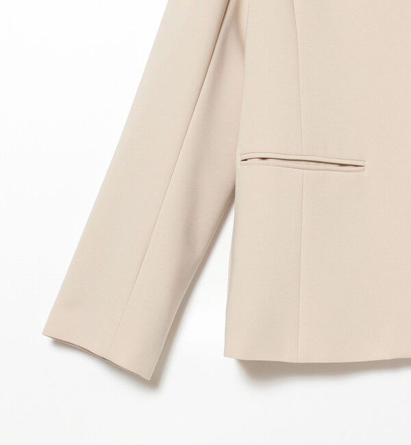 Demi-Luxe BEAMS 「トリアセ カラーレスジャケット＊」|ノーカラージャケット|