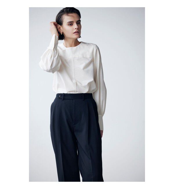 Demi-Luxe BEAMS 「AK+1 / シルクコットン ブラウス」|シャツ・ブラウス|IVORY
