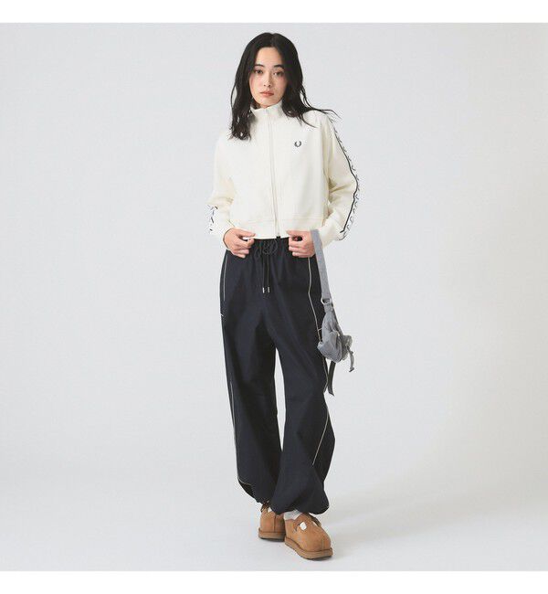 Ray BEAMS 「ストライプ キリカエ トラックパンツ」|チノ|