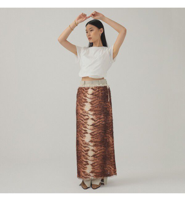 Ray BEAMS 「フリンジ ファー タイトスカート」|スカート|