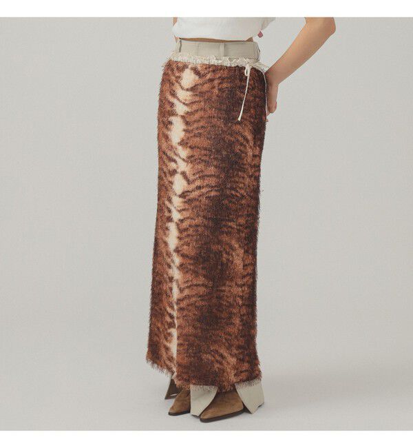 Ray BEAMS 「フリンジ ファー タイトスカート」|スカート|