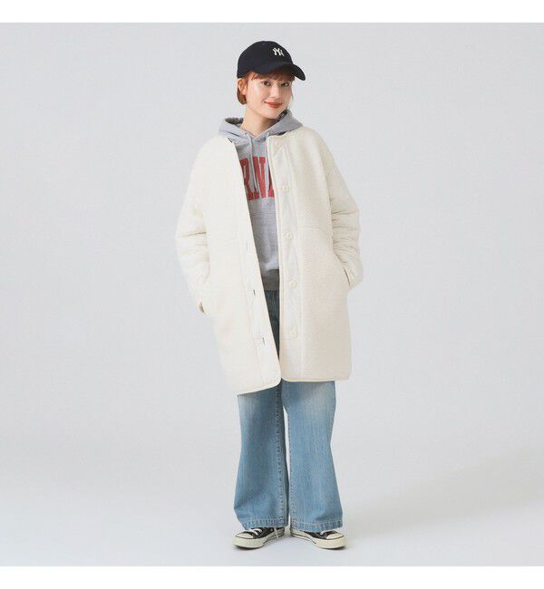 Ray BEAMS 「ボア キルト リバーシブル コート」|ダッフルコート|