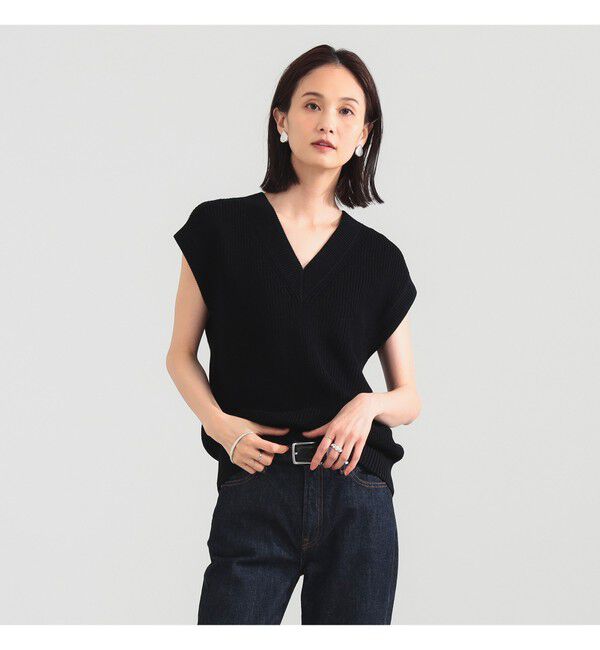 Demi-Luxe BEAMS 「コットン 畦編みベスト」|ニット・セーター|