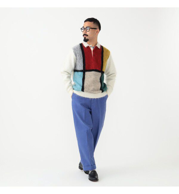 BEAMS PLUS「シャギー ニット ポロシャツ」|ポロシャツ|
