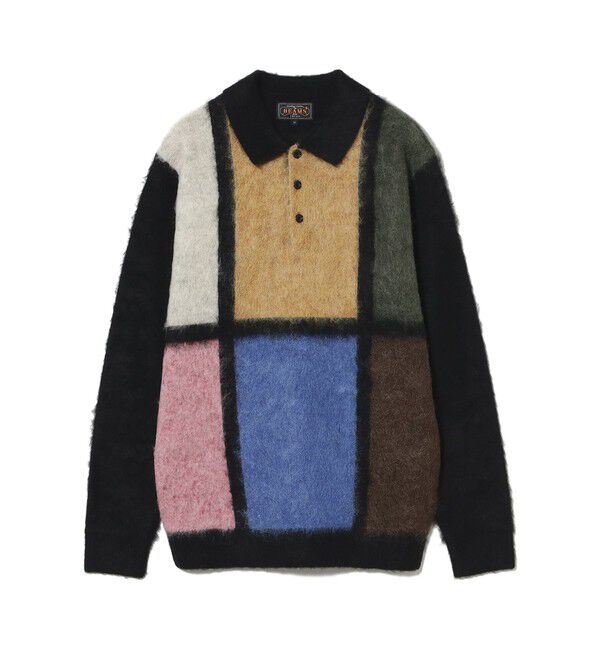 BEAMS PLUS「シャギー ニット ポロシャツ」|ポロシャツ|