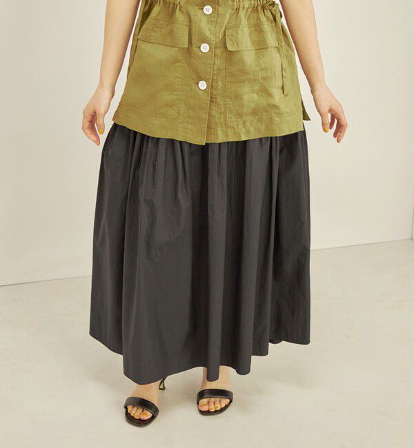 SHIPS for women「〈手洗い可能〉タフタ ティアード ロング スカート」|スカート|