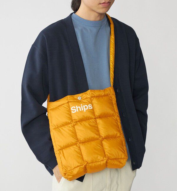 SHIPS「【WEB限定/SHIPS別注】TAION: ダウン スクエア ショルダー バッグ」|ショルダー・メッセンジャー|イエロー系