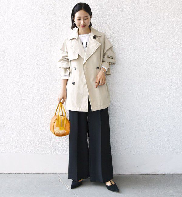 SHIPS for women「〈撥水加工〉ドロスト ショート トレンチ コート」|トレンチコート|