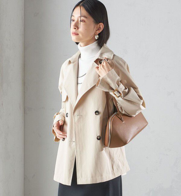 SHIPS for women「〈撥水加工〉ドロスト ショート トレンチ コート」|トレンチコート|