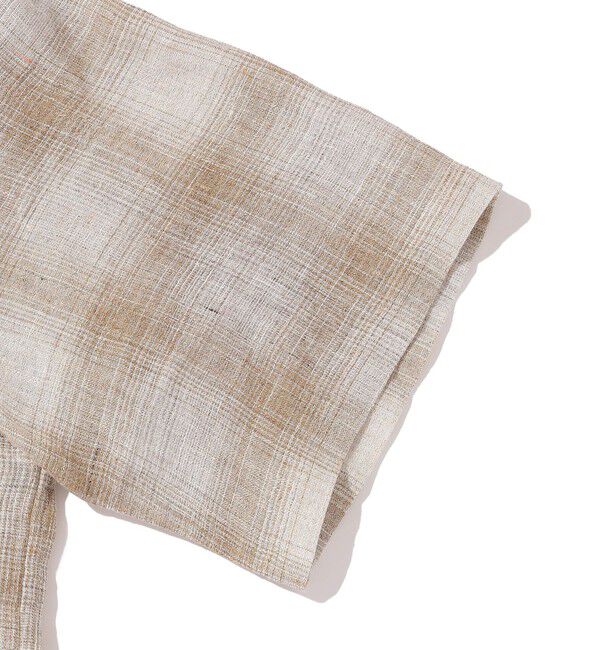 SHIPS「Southwick Gate Label: リネン オンブレチェック ショートスリーブ シャツ」|シャツ・ブラウス|