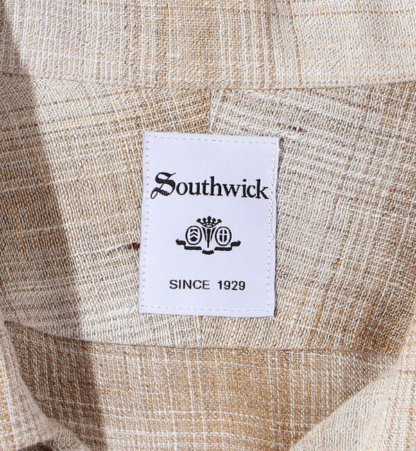 SHIPS「Southwick Gate Label: リネン オンブレチェック ショートスリーブ シャツ」|シャツ・ブラウス|