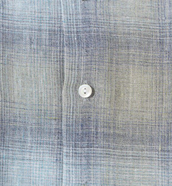 SHIPS「Southwick Gate Label: リネン オンブレチェック ショートスリーブ シャツ」|シャツ・ブラウス|