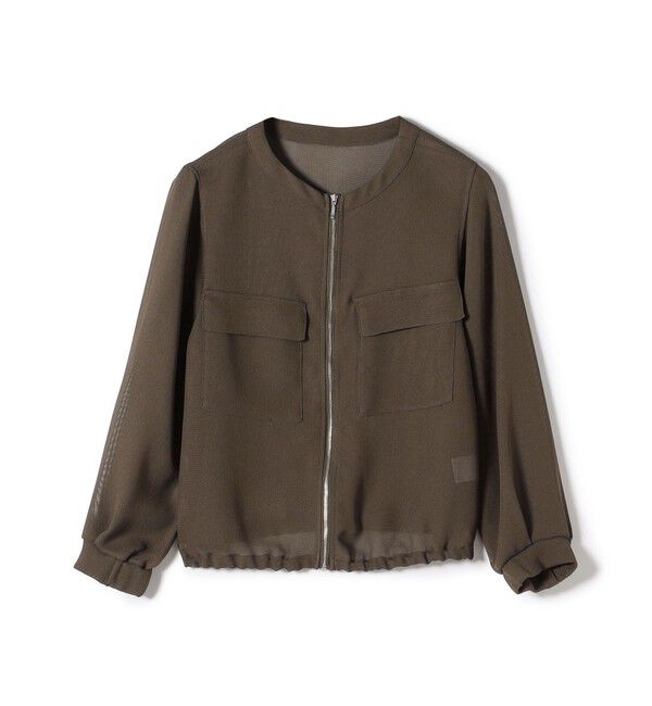 SHIPS Colors 「SHIPS Colors:〈手洗い可能〉メッシュ ノーカラー ジップ ブルゾン◇」|ブルゾン・スタジャン|