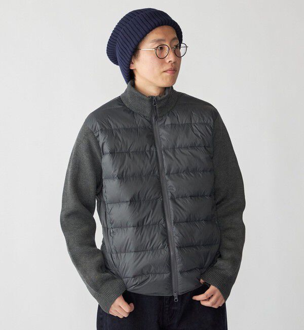 SHIPS「【WEB限定/SHIPS別注】TAION:〈手洗い可能〉ハイネック ダブルジップ ニットスリーブダウンジャケット」|ダウン|