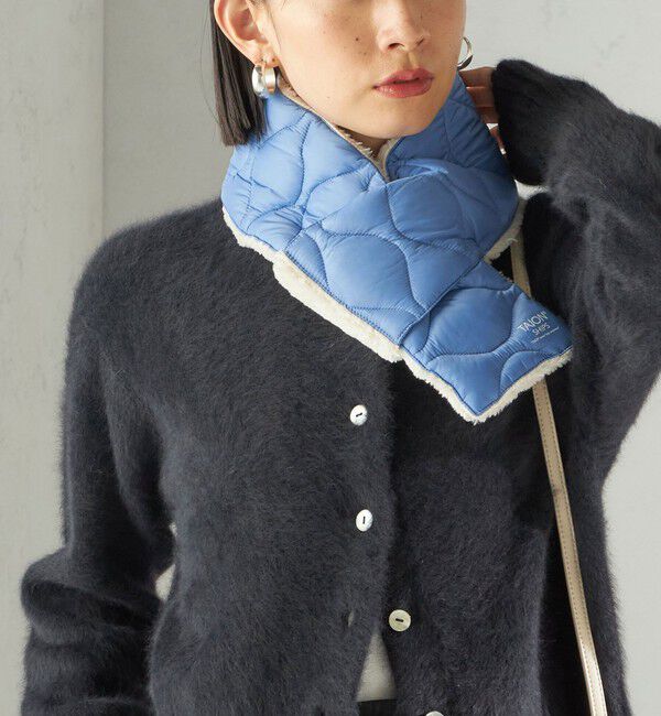 SHIPS for women「【SHIPS別注】TAION:〈手洗い可能〉細幅 リバー ダウン マフラー」|マフラー|ライトブルー