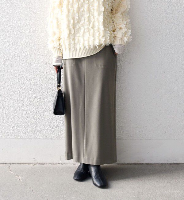 SHIPS any「SHIPS any:〈洗濯機可能〉ウォーム ストレッチ Iライン ベイカー スカート」|スカート|