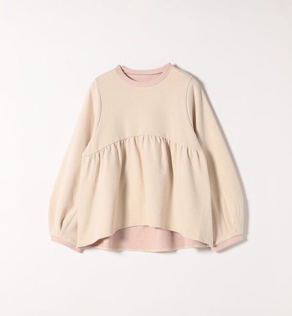 SHIPS any「SHIPS any:〈洗濯機可能〉裏毛 バイカラー ペプラム スウェット プルオーバー」|スウェット・ジャージ|