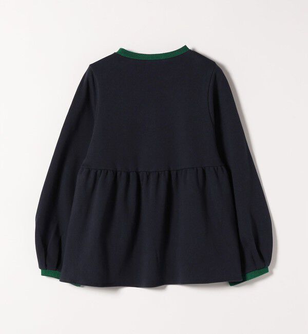 SHIPS any「SHIPS any:〈洗濯機可能〉裏毛 バイカラー ペプラム スウェット プルオーバー」|スウェット・ジャージ|