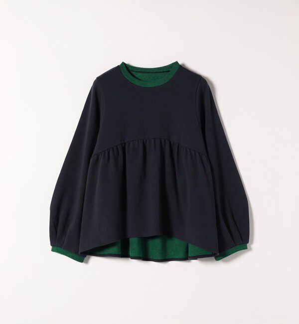 SHIPS any「SHIPS any:〈洗濯機可能〉裏毛 バイカラー ペプラム スウェット プルオーバー」|スウェット・ジャージ|