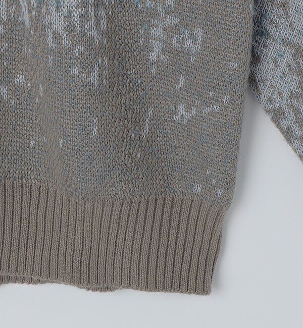 SHIPS「City Ambient Products: シャギー ジャカード クルーネック ニット」|ニット・セーター|