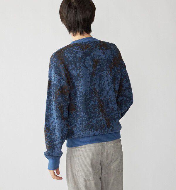 SHIPS「City Ambient Products: シャギー ジャカード クルーネック ニット」|ニット・セーター|