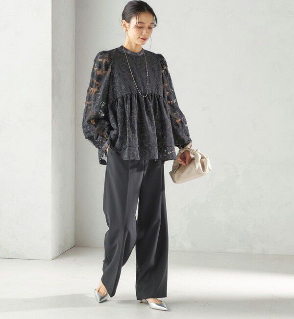 SHIPS for women「〈手洗い可能〉IPEKER オパール 加工 ブラウス（セレモニー対応可）」|シャツ・ブラウス|