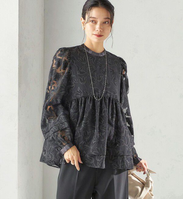 SHIPS for women「〈手洗い可能〉IPEKER オパール 加工 ブラウス（セレモニー対応可）」|シャツ・ブラウス|