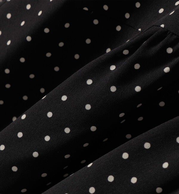 SHIPS for women「《予約》【WEB限定】〈手洗い可能〉ドット 花柄 袖 シャーリング ブラウス」|シャツ・ブラウス|