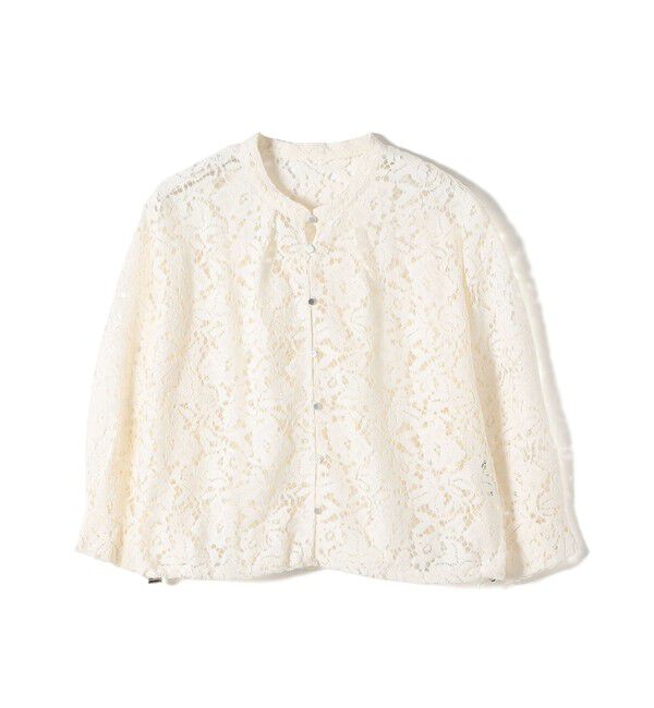 SHIPS for women「《予約》〈手洗い可能〉裾 ドロスト レース ブラウス」|シャツ・ブラウス|