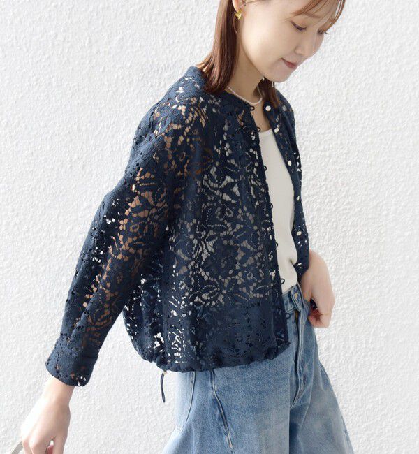 SHIPS for women「《予約》〈手洗い可能〉裾 ドロスト レース ブラウス」|シャツ・ブラウス|