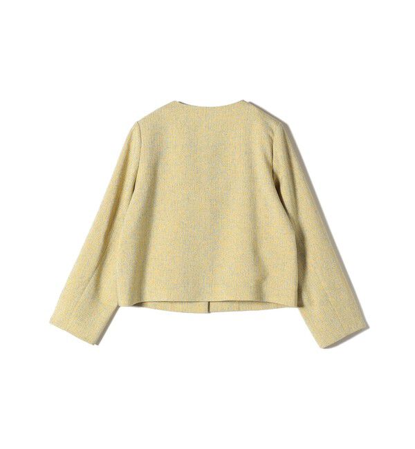 SHIPS Colors 「《予約》SHIPS Colors:〈手洗い可能〉ツイードライク クロップド ジャケット 3◆」|ノーカラージャケット|