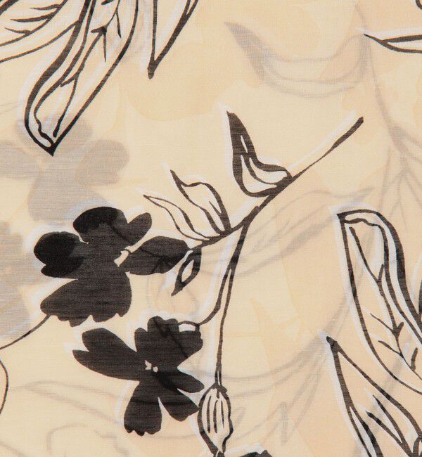 Ballsey「ワイルドフラワープリント バンドカラーブラウス」|シャツ・ブラウス|