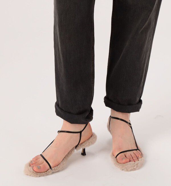 TOMORROWLAND GOODS「BRENTELLA エコファーコンビサンダル」|サンダル|