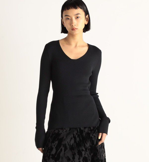 Edition「コットンシルク バックオープンニットトップス」|ニット・セーター|