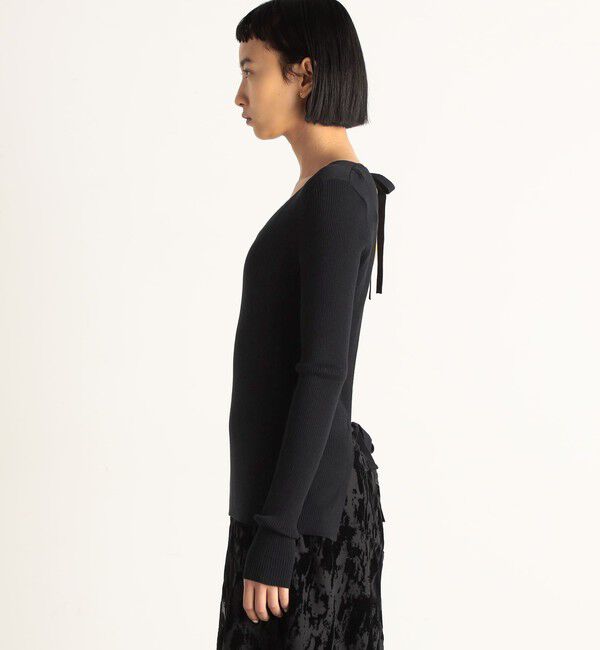 Edition「コットンシルク バックオープンニットトップス」|ニット・セーター|