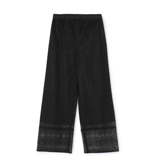 SOULEIADO「ケミカルレース イージーストレートパンツ」|その他|18 ブラック系