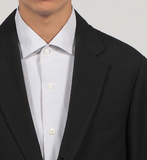 TOMORROWLAND MENS「コットンシアサッカー シングルブレステッド2Bジャケット」|テーラードジャケット|