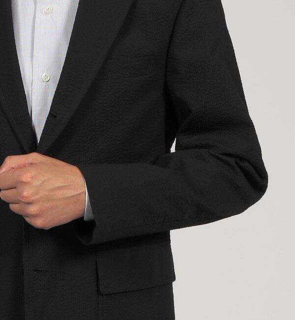 TOMORROWLAND MENS「コットンシアサッカー シングルブレステッド2Bジャケット」|テーラードジャケット|