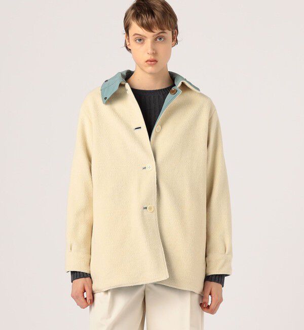 BACCA「レーヨンウール リバーシブルジャケット」|ダッフルコート|